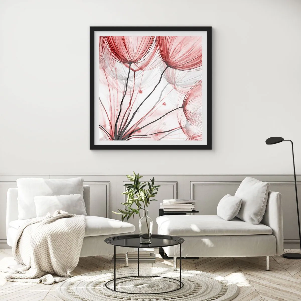 Plakát v černém rámu - Před odletem - 40x40 cm