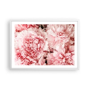 Plakát v bílém rámu - Růžový sen - 70x50 cm