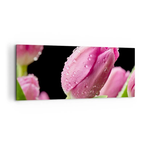 Obraz na plátně - Liliový sen v rose - 100x40 cm