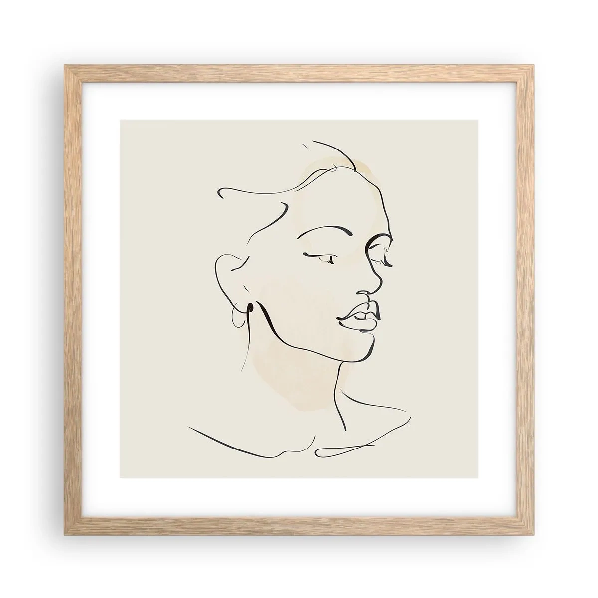 Plakát v rámu světlý dub - Výrazným tahem - 40x40 cm