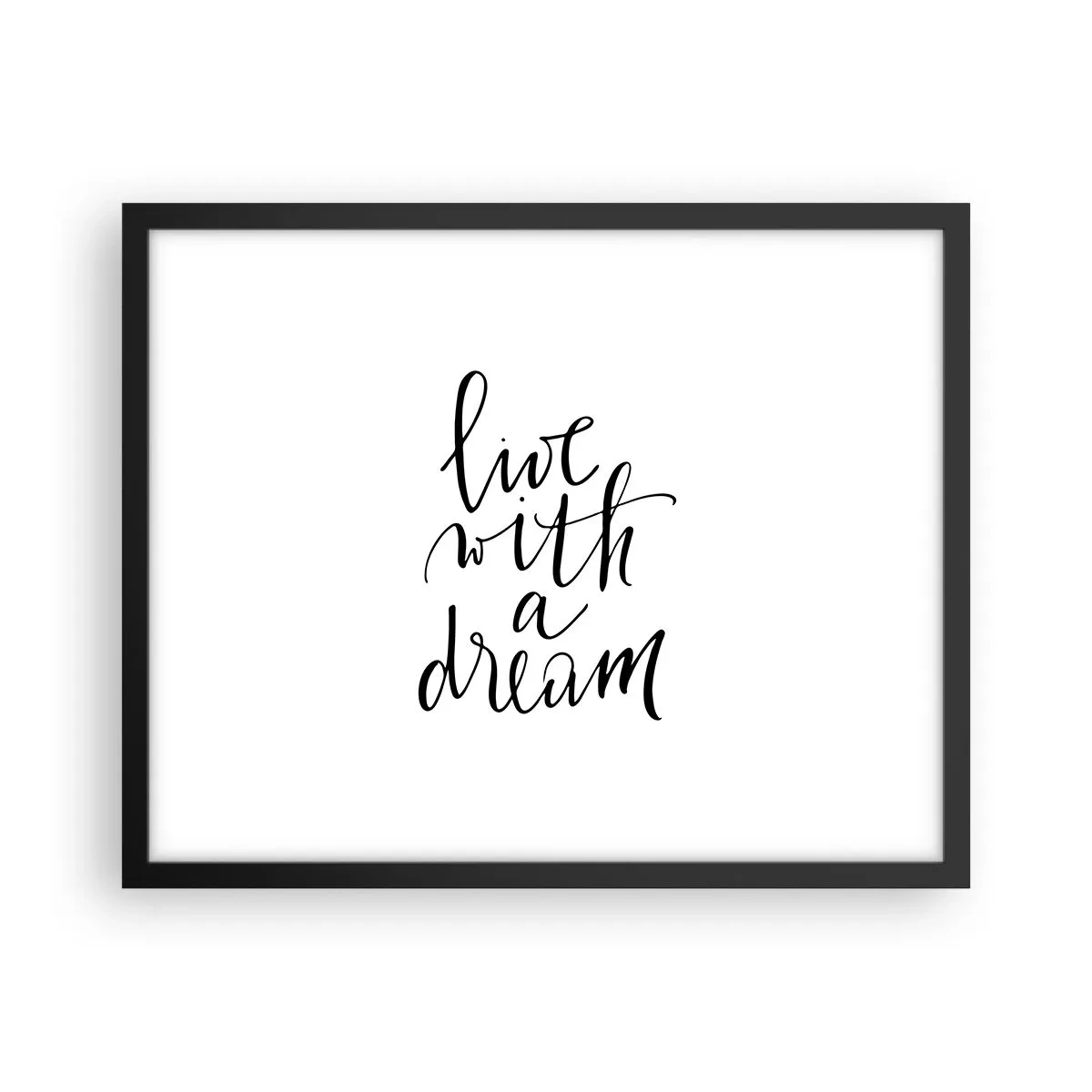 Plakát v černém rámu - Of course - 50x40 cm