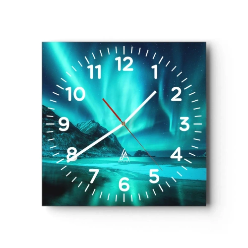 Nástěnné hodiny - Divy severu - 30x30 cm