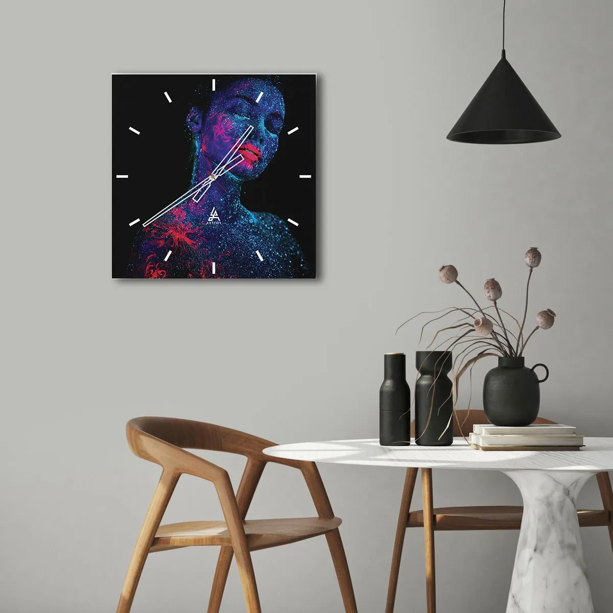 Nástěnné hodiny - V hvězdném prachu - 40x40 cm