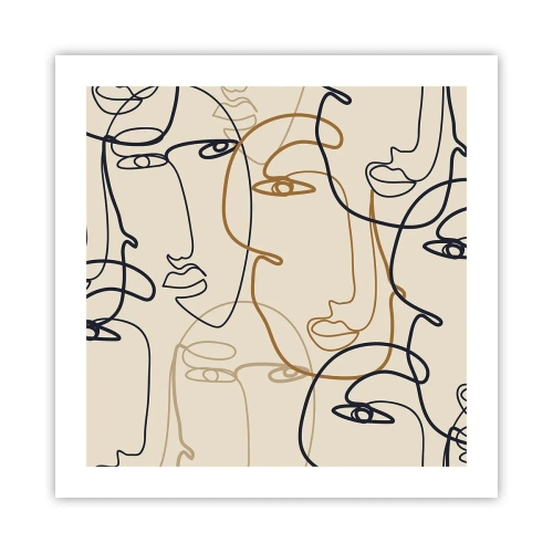 Plakát - Portrét znásobený - 50x50 cm