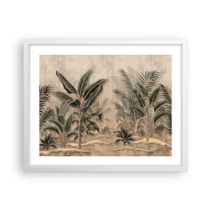 Plakát v bílém rámu - Rytina v koloniálním stylu - 50x40 cm