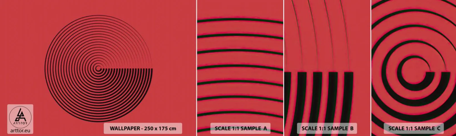 Fototapeta Vzorek Standard Eco - Kruhový pohyb - Minimalismus, Kolo, Čáry - 100x30 cm