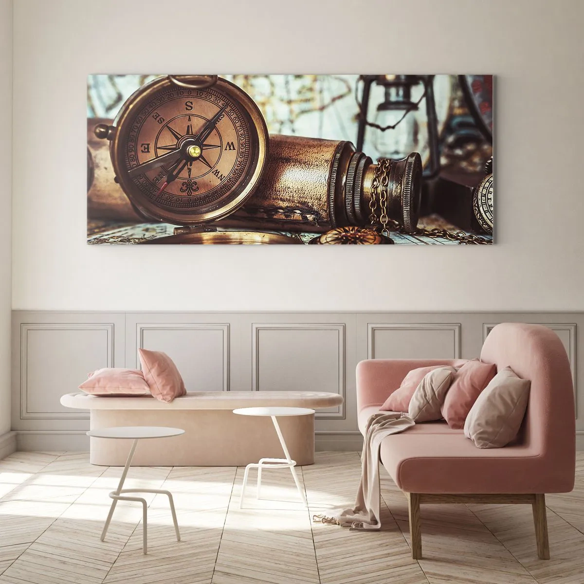 Obraz na skle - Pirátské dobrodružství v Karibiku čeká - 100x40 cm