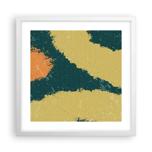 Plakát v bílém rámu - Abstrakce – zpomalený pohyb - 40x40 cm