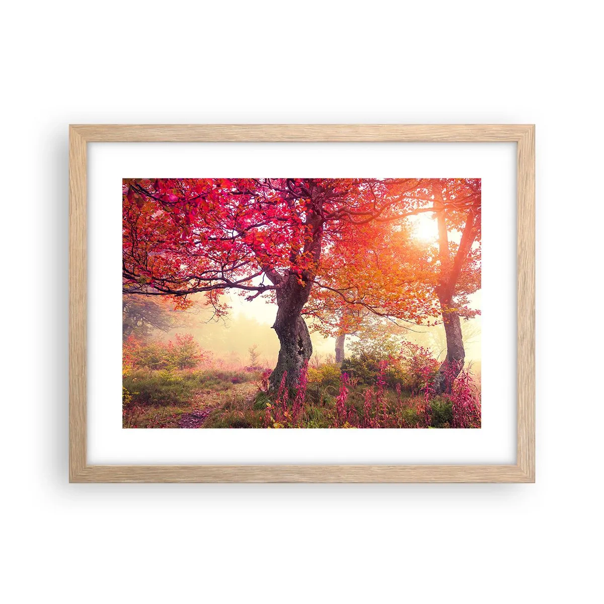 Plakát v rámu světlý dub - Šílenství rozkvětu - 40x30 cm