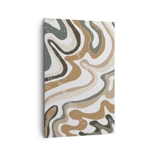 Obraz na plátně - Meandry zemitých barev - 80x120 cm