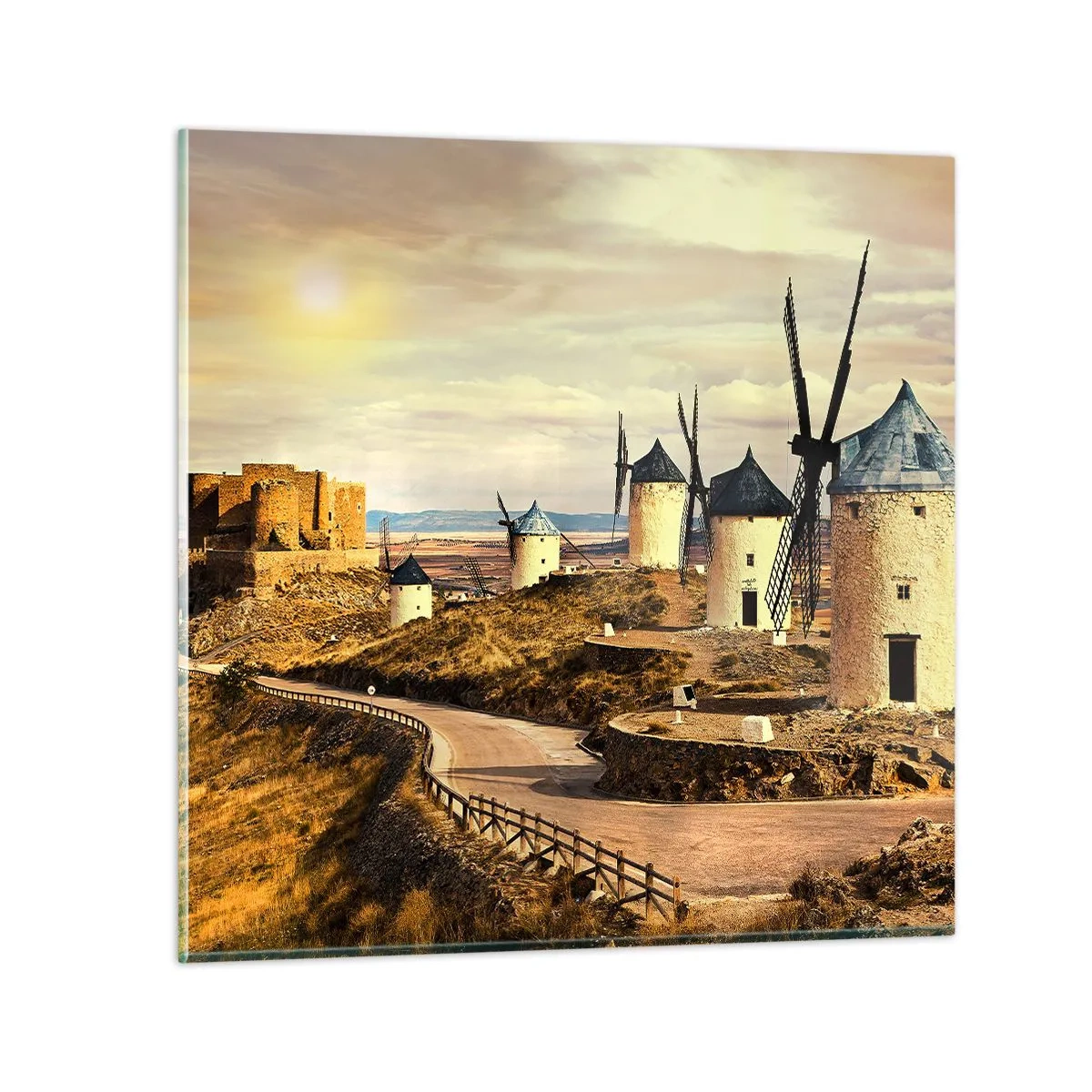 Obraz na skle - Brzy se objeví Don Quijote - 70x70 cm