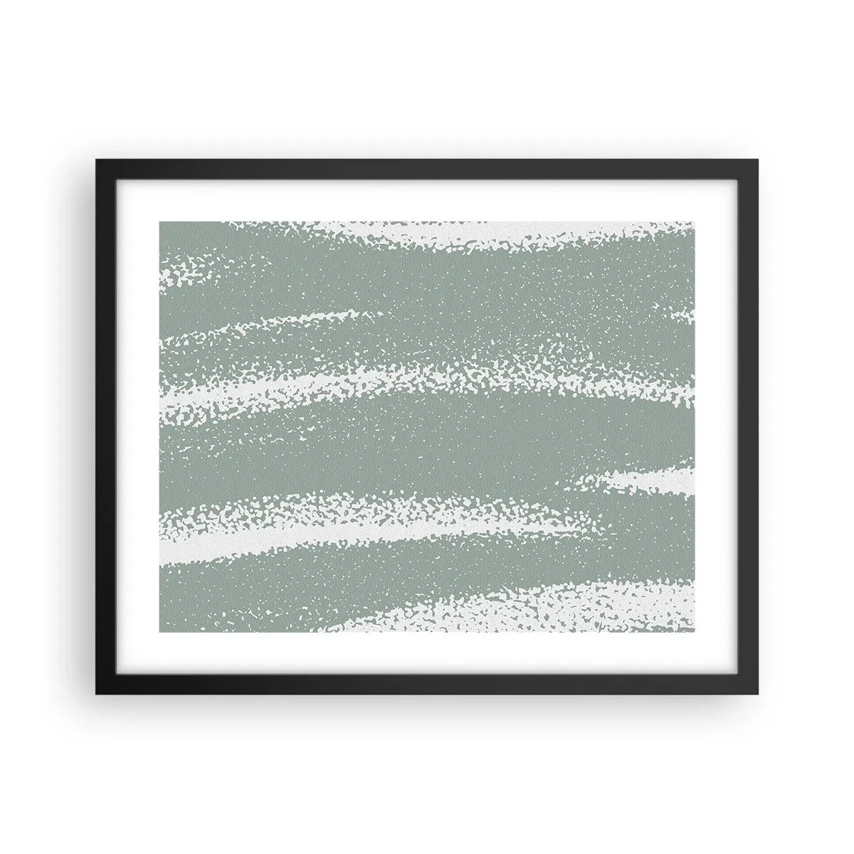 Plakát v černém rámu - Abstrakce v zimním stylu - 50x40 cm