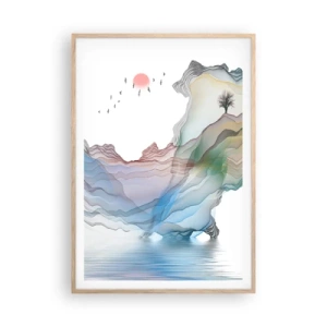 Plakát v rámu světlý dub - Ke křišťálovým horám - 70x100 cm