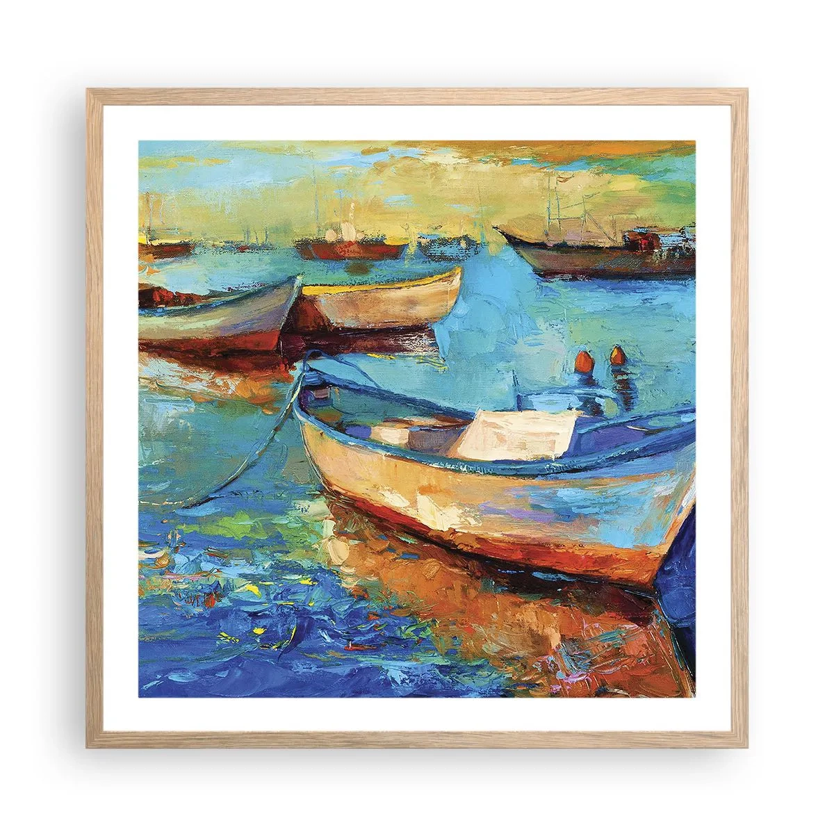 Plakát v rámu světlý dub - V jižním zálivu - 60x60 cm