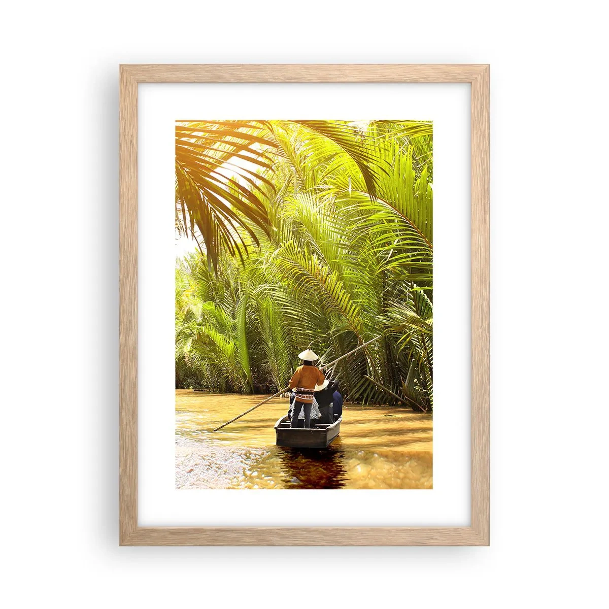 Plakát v rámu světlý dub - Palmovou souteškou - 30x40 cm
