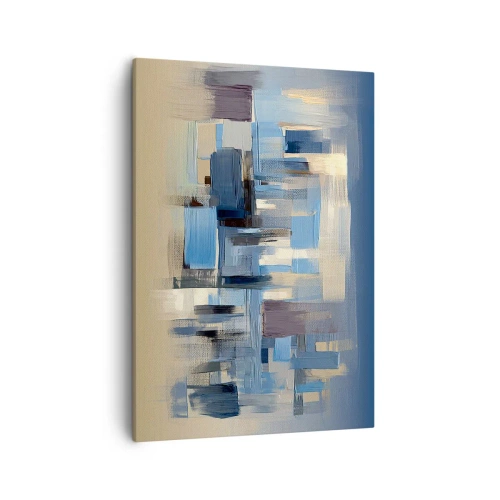 Obraz na plátně - Modrá konstrukce - 50x70 cm