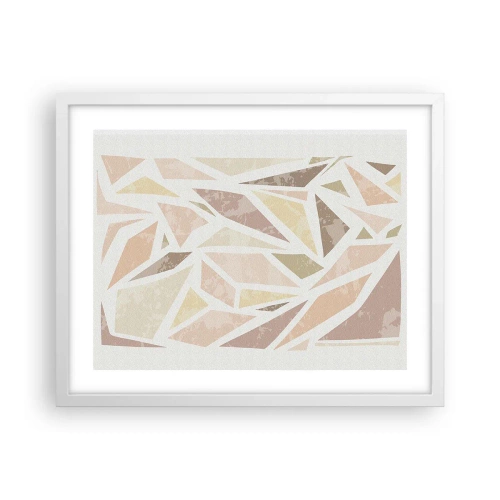 Plakát v bílém rámu - Kompozice: vitráž - 50x40 cm