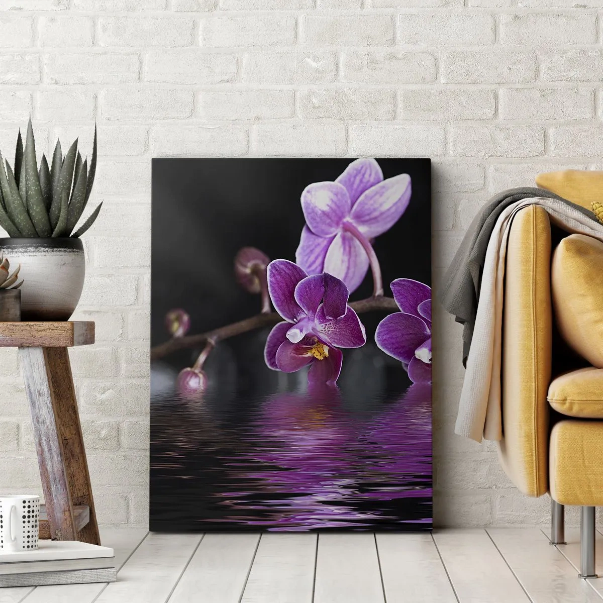 Obraz na plátně - Liliový odraz krásy - 50x70 cm