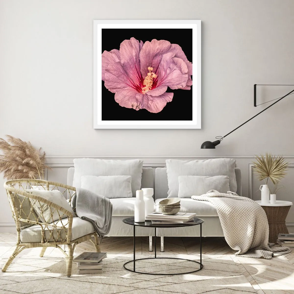 Plakát v bílém rámu - Přímo do srdce - 50x50 cm