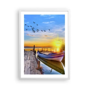 Plakát v bílém rámu - Na shledanou zítra - 50x70 cm