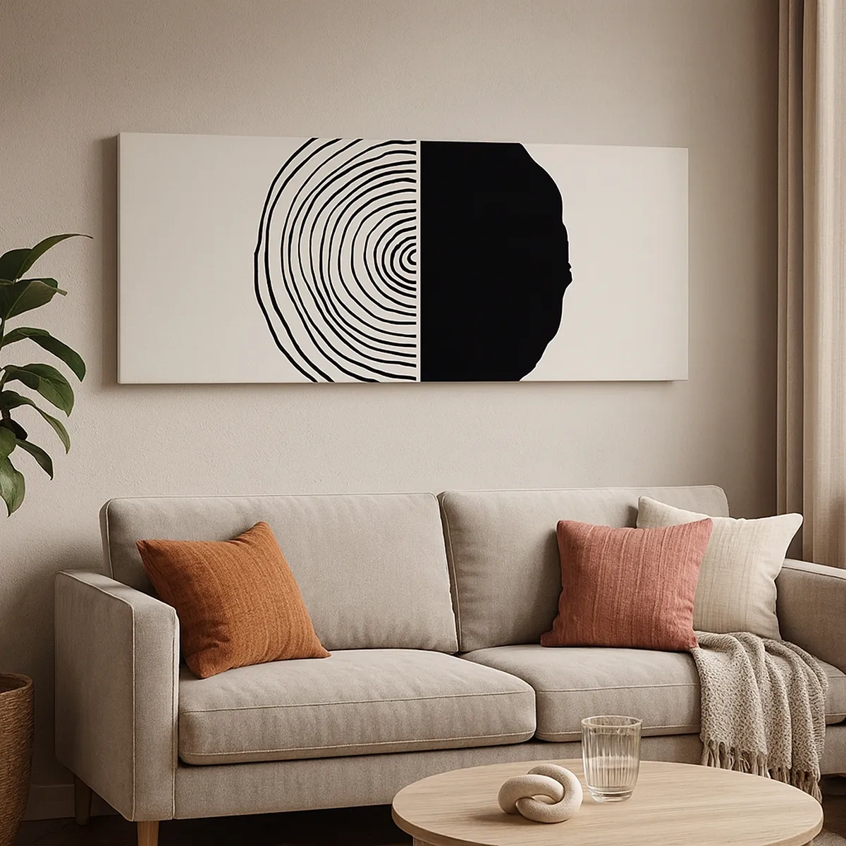 Obraz na plátně - Půl na půl - 30x30 cm