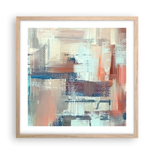 Plakát v rámu světlý dub - Dostat se ke světlu - 50x50 cm