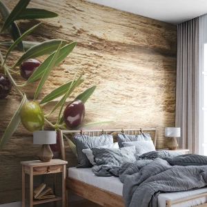 Fototapeta Premium Sand - Přímo od přírody - Olivová ratolest, Příroda, Olivy - 300x210 cm