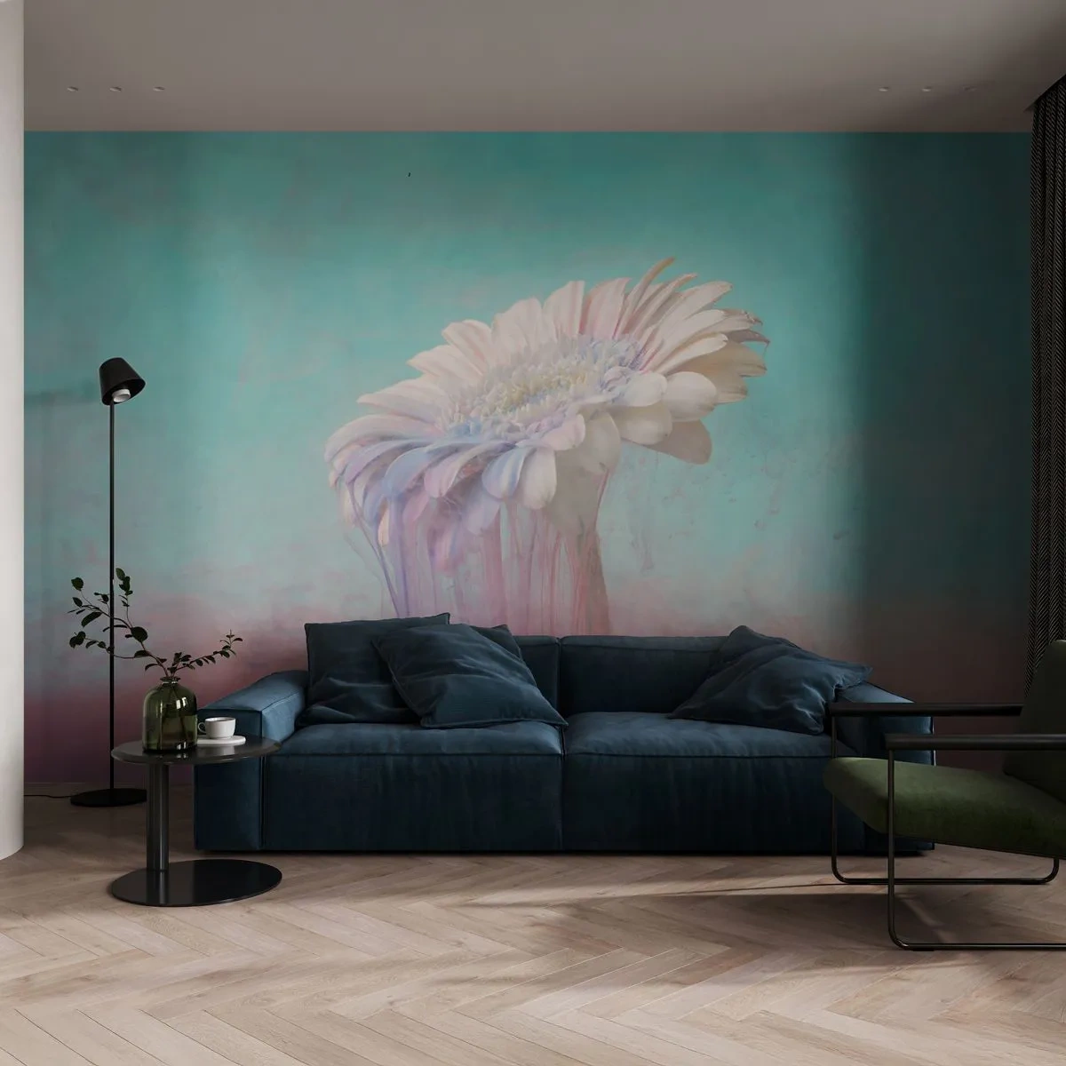 Fototapeta Premium Canvas - Záhrobí květin - Abstrakce, Květ, Kus - 250x175 cm