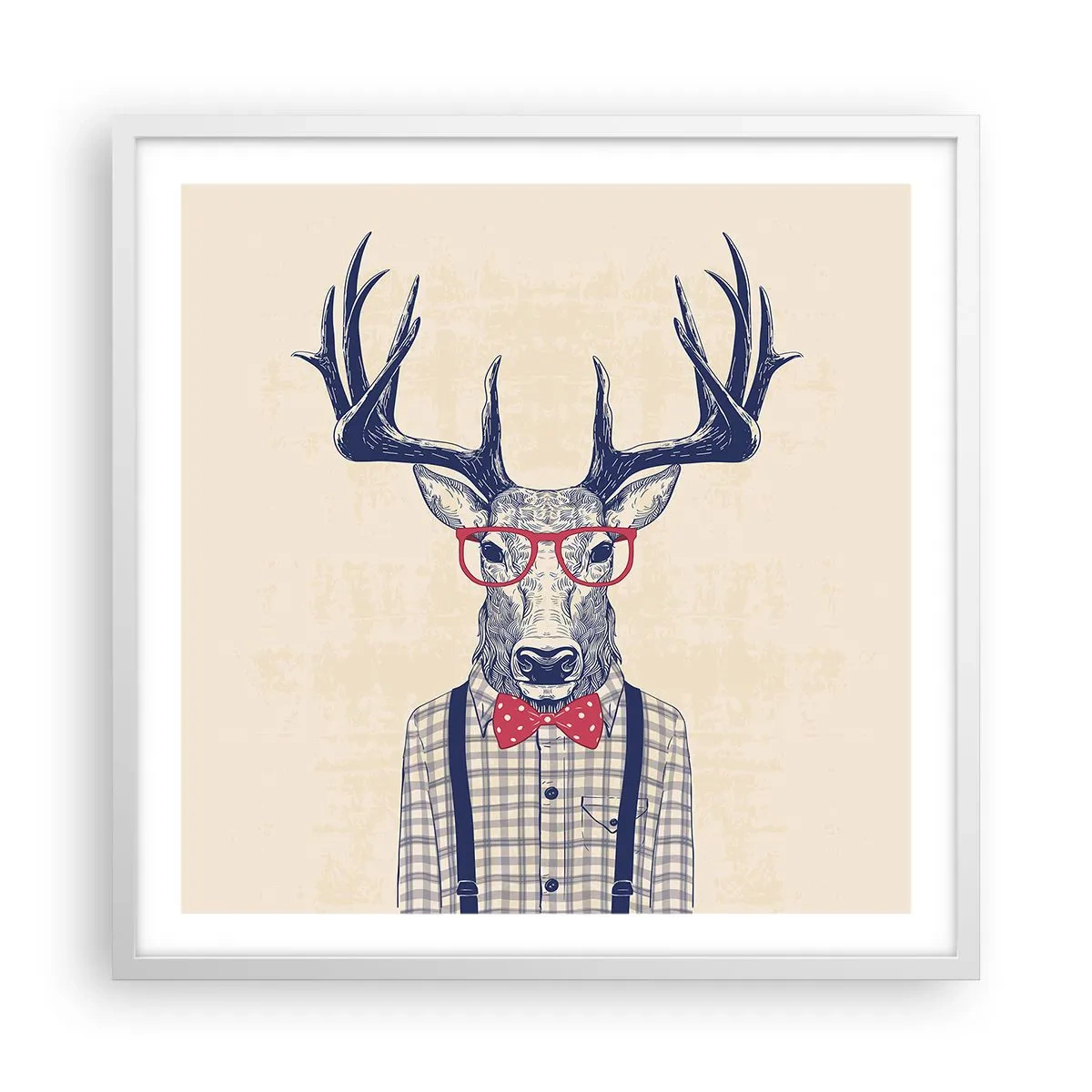 Plakát v bílém rámu - Zábavná extravagance - 60x60 cm