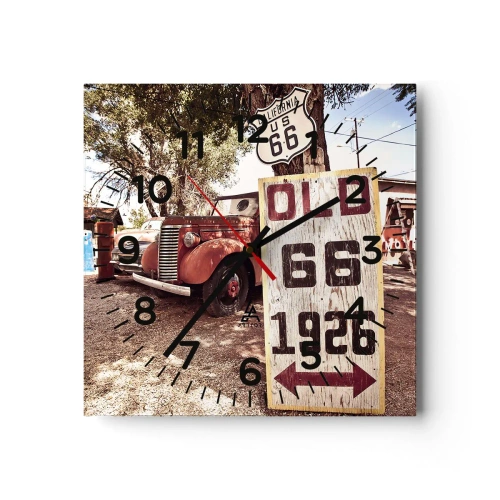 Nástěnné hodiny - Legenda americké provincie - 40x40 cm