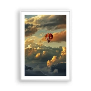 Plakát v bílém rámu - Letím, protože chci - 50x70 cm