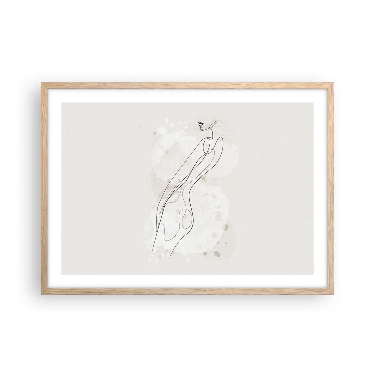 Plakát v rámu světlý dub - Zabloudit pohledem - 70x50 cm