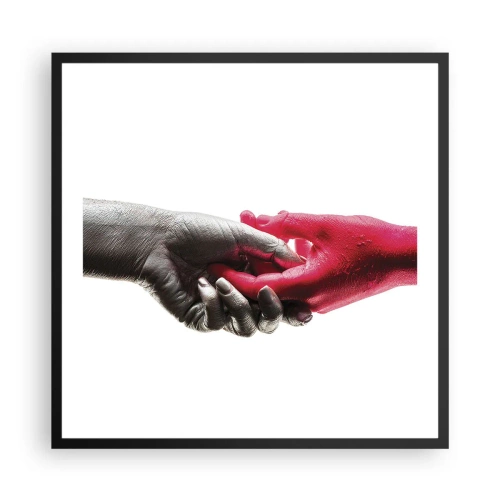 Plakát v černém rámu - Spolu i když jsme odlišní - 60x60 cm