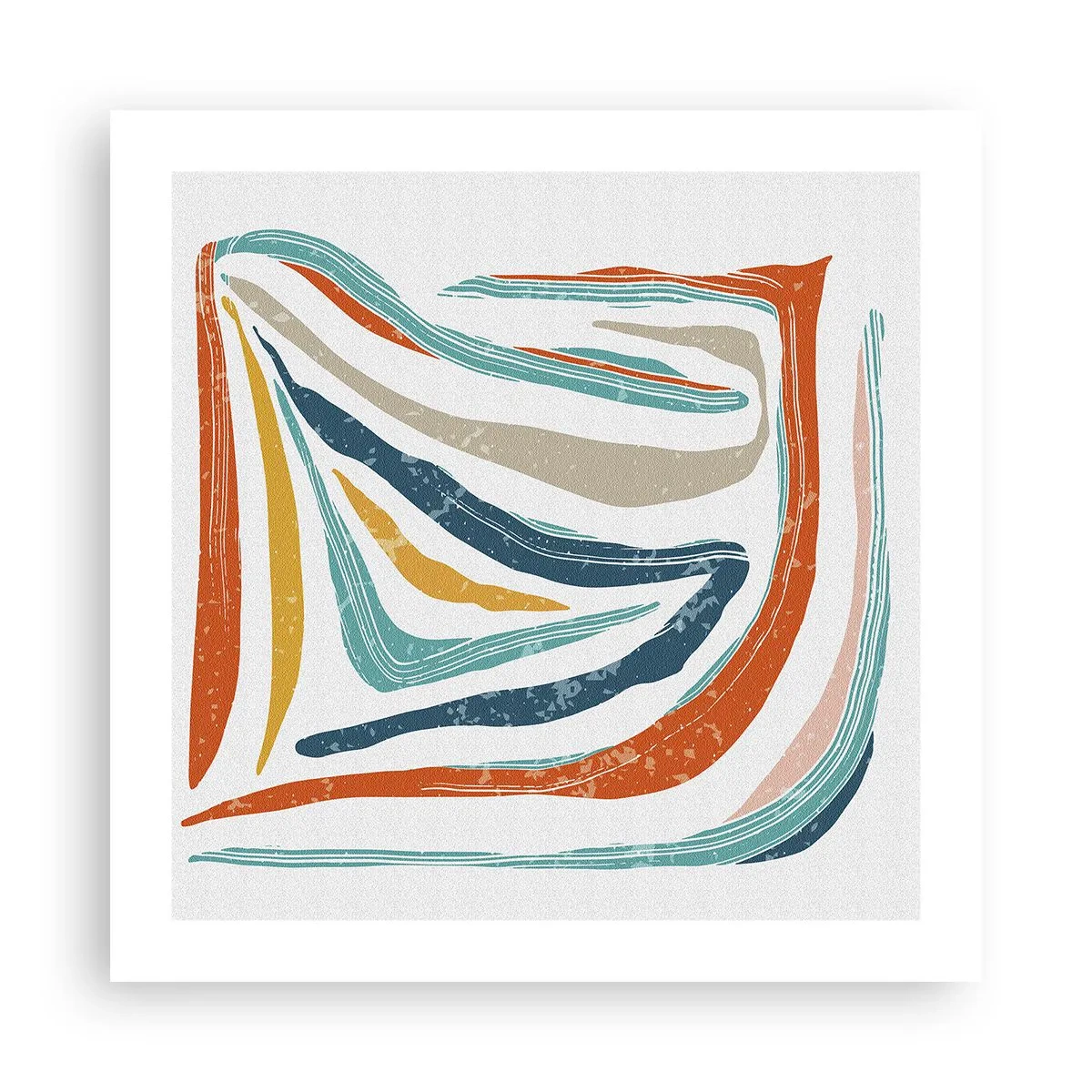 Plakát - Přátelsky usměvavá abstrakce - 50x50 cm