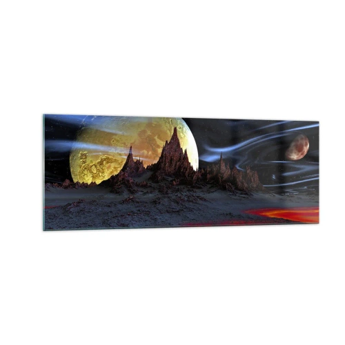 Obraz na skle - Neznámý svět - 140x50 cm