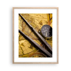 Plakát v rámu světlý dub - Kde jsou ty poklady? - 40x50 cm