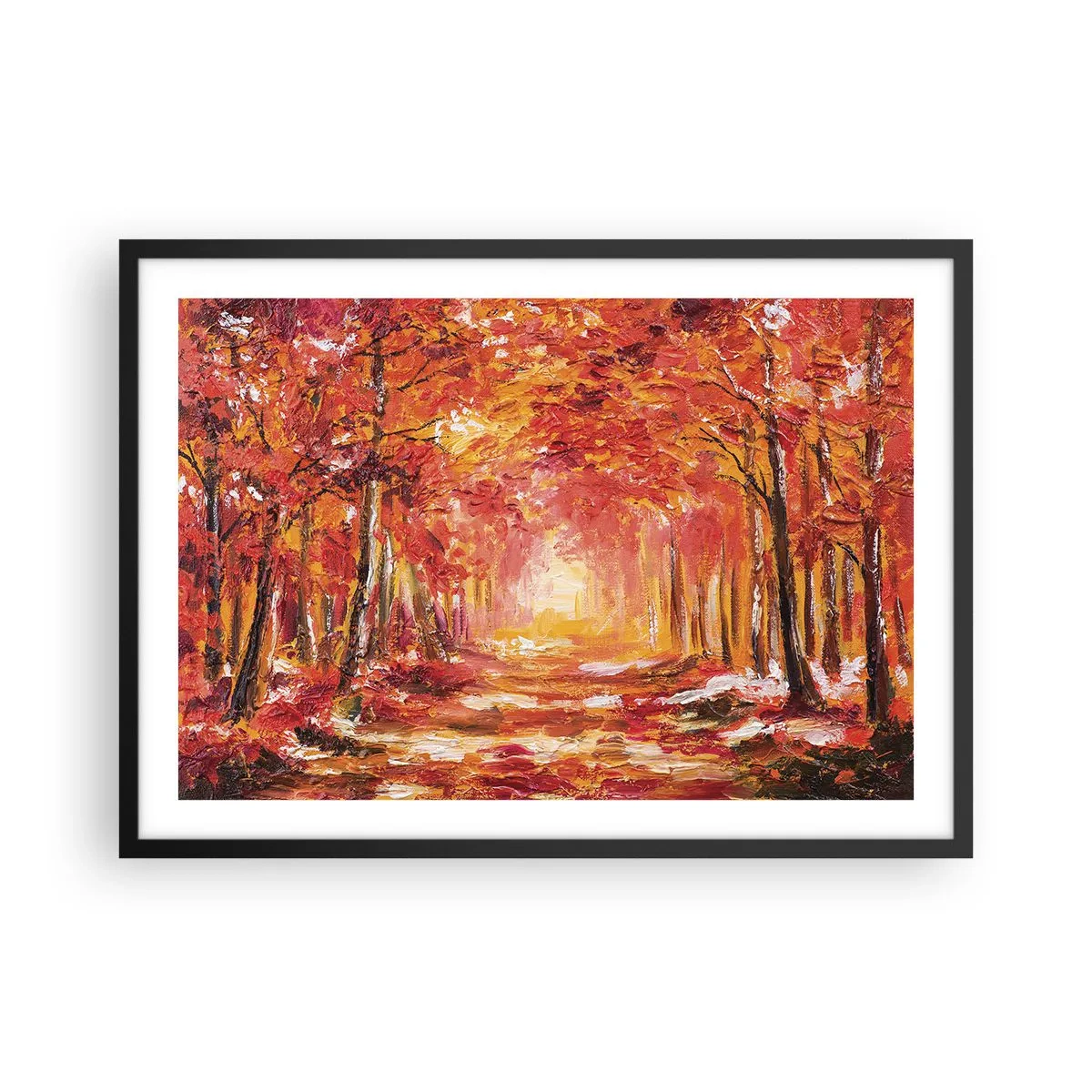 Plakát v černém rámu - Měděný les - 70x50 cm