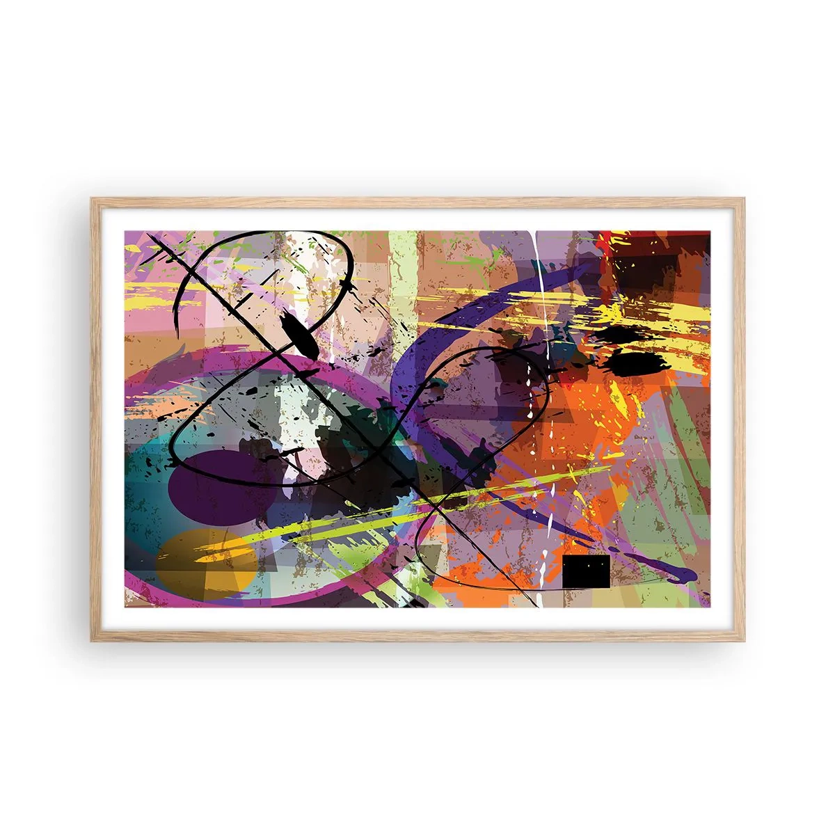 Plakát v rámu světlý dub - Lze přímo nebo kolem - 91x61 cm