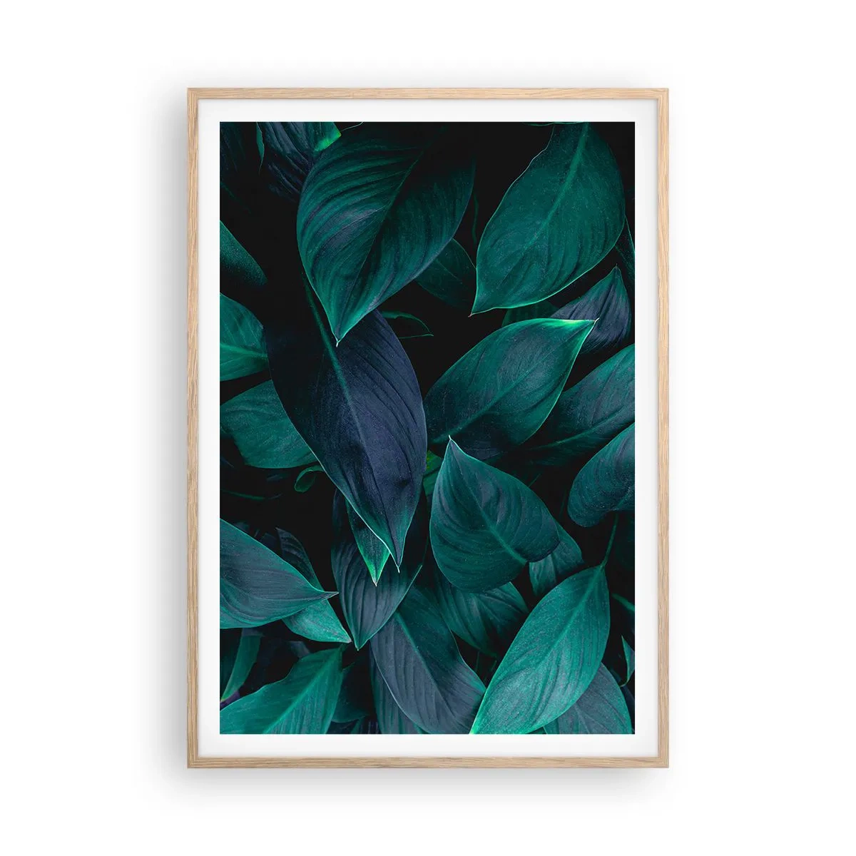 Plakát v rámu světlý dub - Zeleň sama o sobě - 70x100 cm
