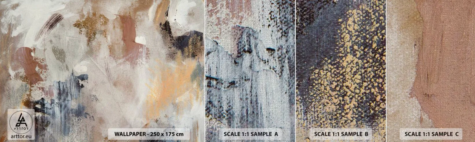 Vzor Fototapety Premium Canvas - Mlhavá abstrakce - Kus, Abstrakce, Minimalismus - 100x30 cm