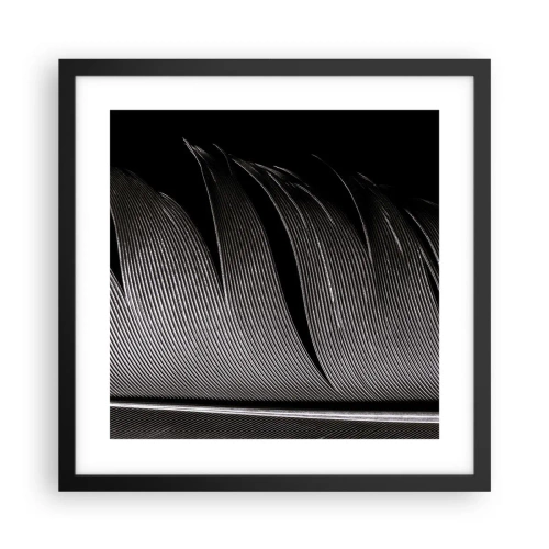 Plakát v černém rámu - Peří – nádherná konstrukce - 40x40 cm