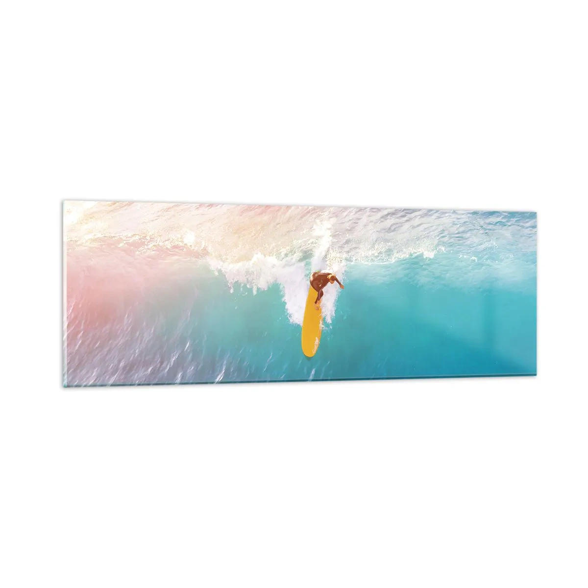 Obraz na skle - Oceanický jezdec - 90x30 cm