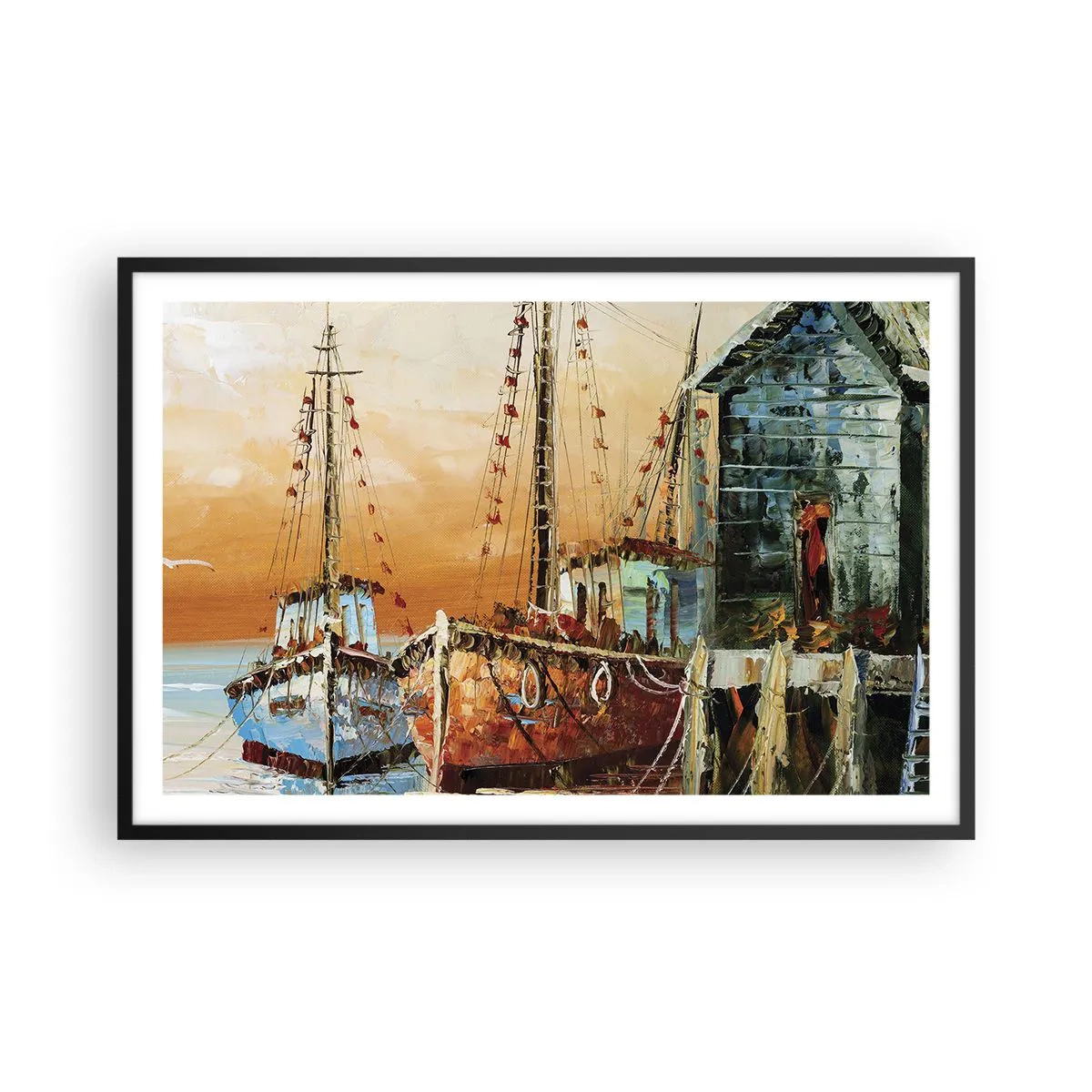 Plakát v černém rámu - Klidný návrat - 91x61 cm