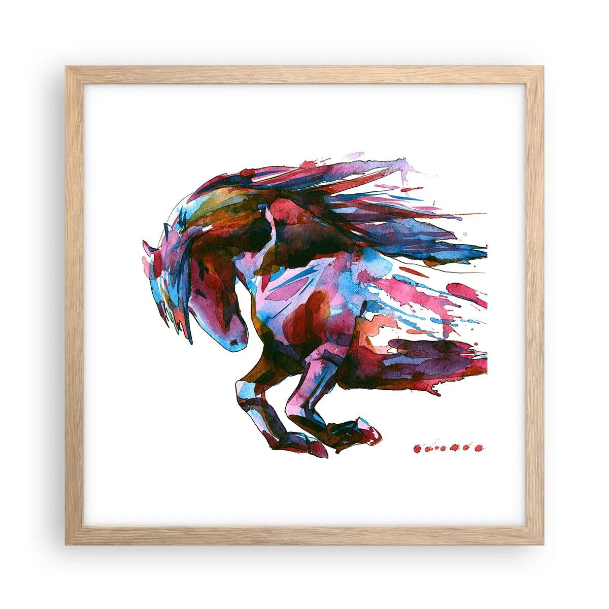 Plakát v rámu světlý dub - U vytržení - 40x40 cm