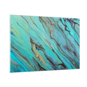 Obraz na skle - Tyrkysový příliv - 100x70 cm