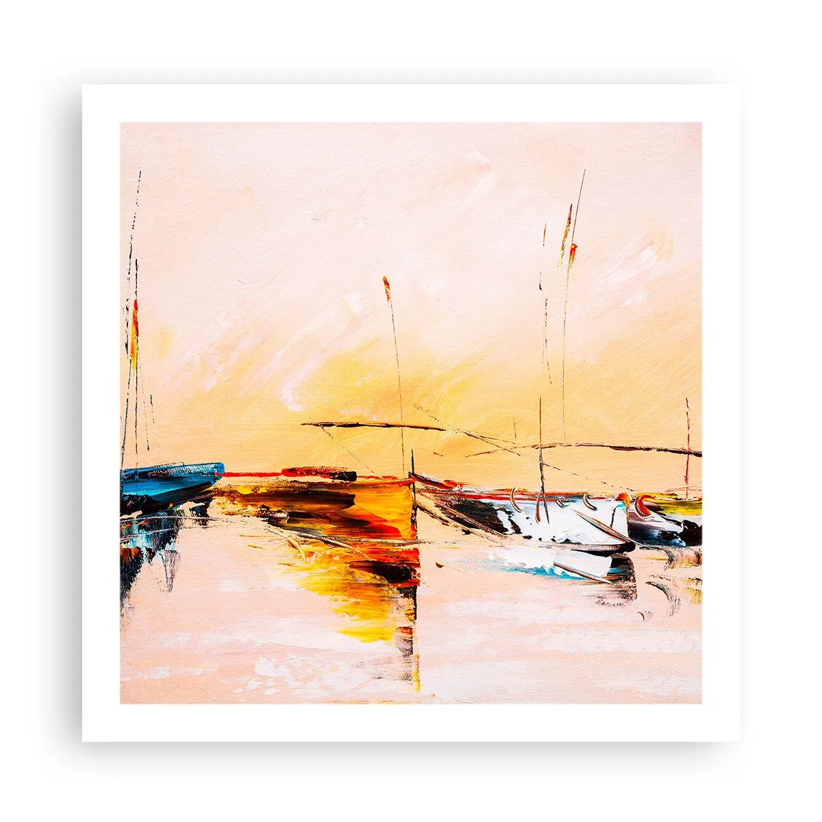 Plakát - Večer v přístavu - 60x60 cm