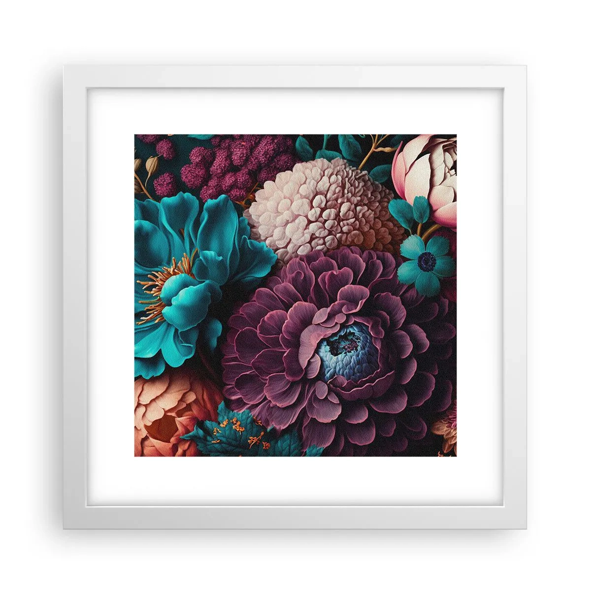 Plakát v bílém rámu - Úroda přírody - 30x30 cm