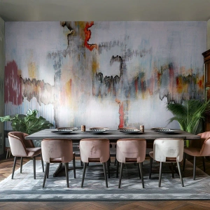 Fototapeta Samolepicí Deluxe Sticker - Klackem po vodě - Abstrakce, Kus, Moderní vzor - 250x175 cm