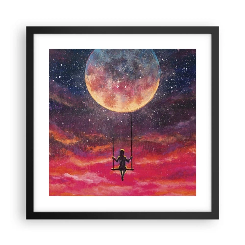 Plakát v černém rámu - Stavět si vzdušné zámky - 40x40 cm