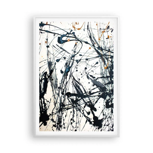 Plakát v bílém rámu - Expresionistická abstrakce - 70x100 cm